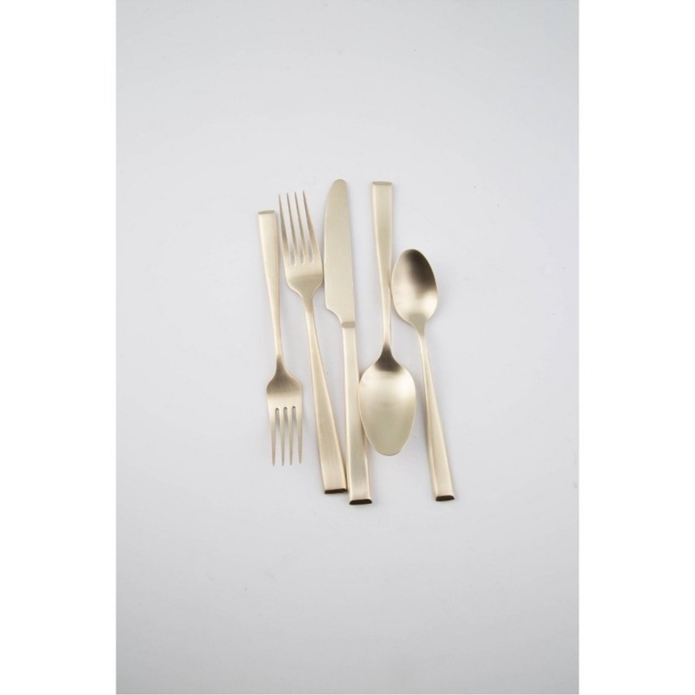 20 pc Samira Champagne Satin Flatware Set - Cambridge Silversmiths - BRA…